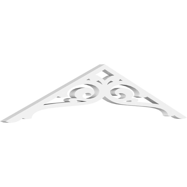 Ekena Millwork Pitch Bordeaux Architectural Grade PVC Gable Pediment, 36"W x 7 1/2"H x 1"P (5/12) GPP036X008X100BOR - main